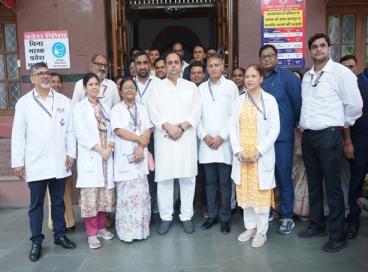 LNH staff with Health Minister Dr. Pankaj Kumar Singh
